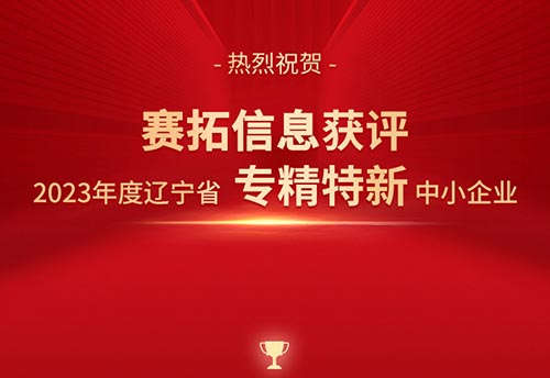 喜报！赛拓信息获评2023年度辽宁省专精特新中小企业称号